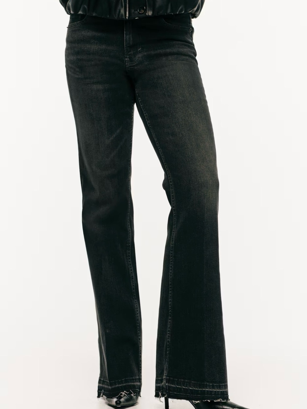 H&M Black Flared Jeans - Women's Wide Leg